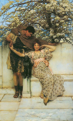 Sir Lawrence Alma-Tadema Promesa de primavera reproduccione de cuadro