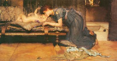 Sir Lawrence Alma-Tadema Un paraíso terrestre reproduccione de cuadro