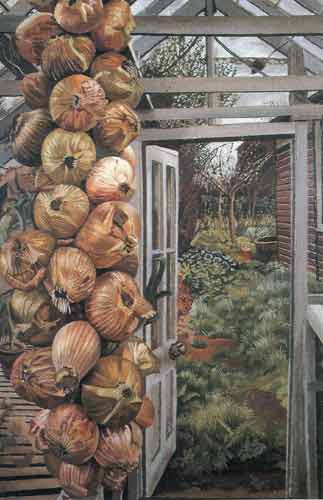 Stanley Spencer Invernadero y jardín reproduccione de cuadro