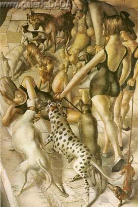 Stanley Spencer Perros reproduccione de cuadro