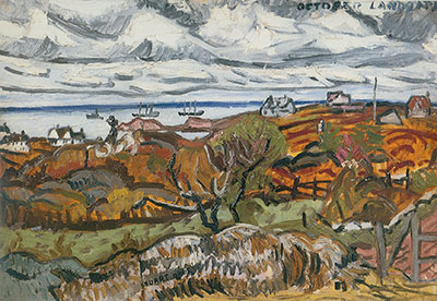 Stuart Davis Paisaje de octubre, Gloucester reproduccione de cuadro