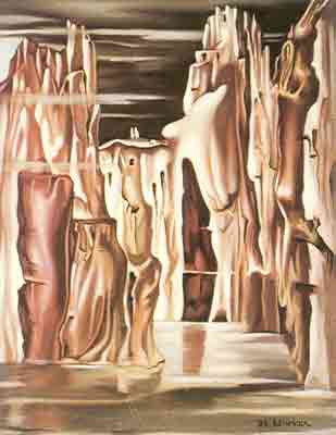 Tamara de Lempicka Paisaje surrealista reproduccione de cuadro