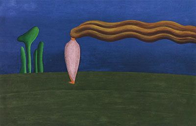 Tarsila do Amaral Figura solitaria reproduccione de cuadro