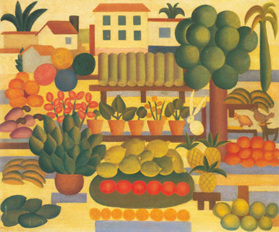 Tarsila do Amaral La Feria reproduccione de cuadro