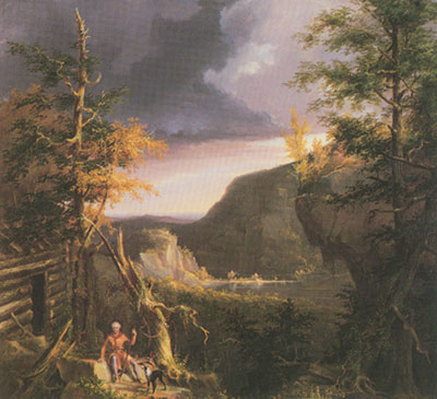 Thomas Cole Daniel Boone, Great Osage Lake, Kentucky reproduccione de cuadro