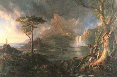 Thomas Cole Una escena salvaje reproduccione de cuadro