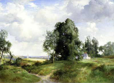 Thomas Moran Old Windmill, East Hampton, Long Island, Nueva York reproduccione de cuadro