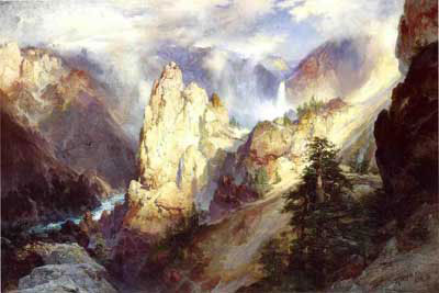 Thomas Moran Paisaje reproduccione de cuadro