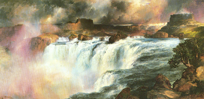 Thomas Moran Shoshone Flalls en el río Serpiente reproduccione de cuadro