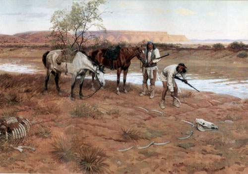 Tom Lovell Señal de camino de Apache reproduccione de cuadro