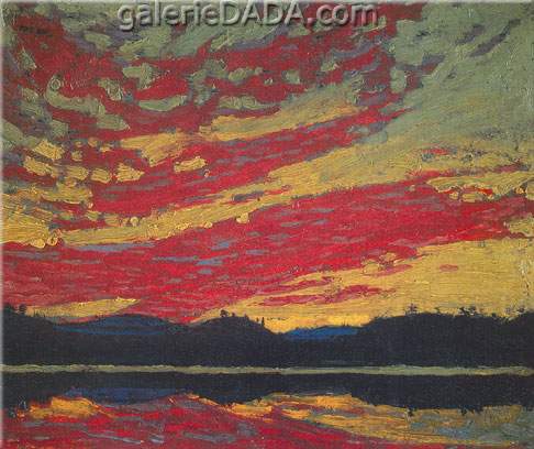 Tom Thomson Puesta del sol reproduccione de cuadro