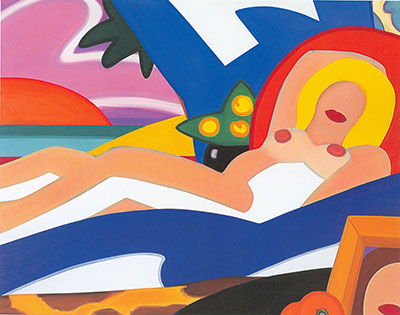 Tom Wesselmann Puesta del sol Nude con Retrato reproduccione de cuadro