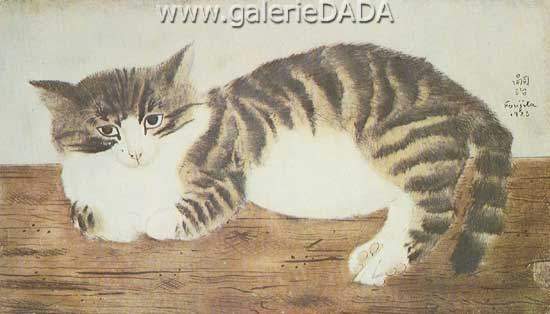 Tsuguharu Foujita Gato 2 reproduccione de cuadro