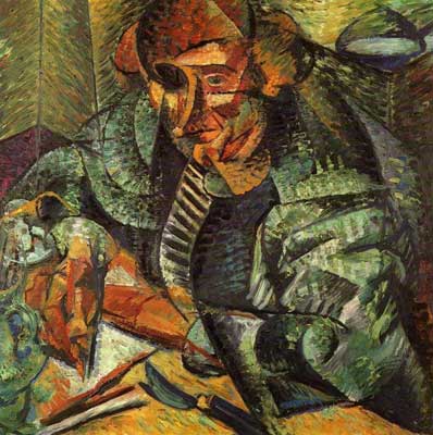 Umberto Boccioni L'antigrazioso reproduccione de cuadro