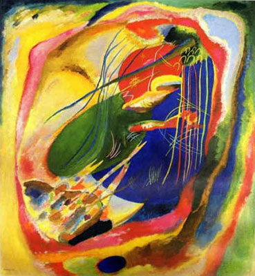 Vasilii Kandinsky Pintura con tres puntos reproduccione de cuadro