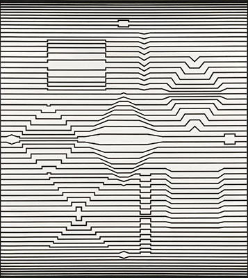 Victor Vasarely Ibidan pós reproduccione de cuadro