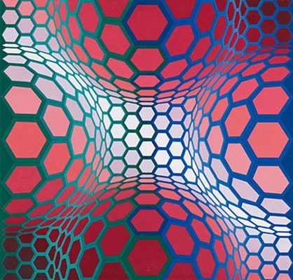 Victor Vasarely Pillango II reproduccione de cuadro