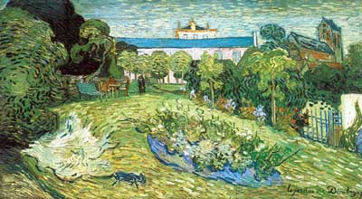 Vincent Van Gogh Jardín de Daubigny (pintura gruesa de Impasto) reproduccione de cuadro