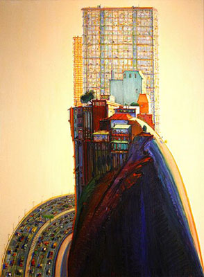 Wayne Thiebaud Apartment Hill reproduccione de cuadro