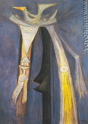 Wifredo Lam Femme Chaval. reproduccione de cuadro