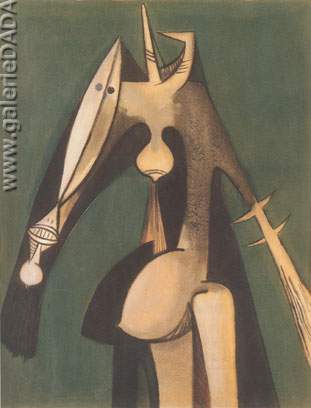 Wifredo Lam Flor Luna reproduccione de cuadro