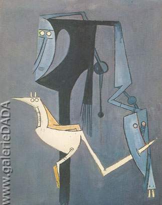 Wifredo Lam Pájaro reproduccione de cuadro