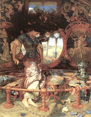 William Holman Hunt La Señora de Shalott reproduccione de cuadro