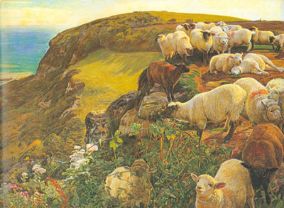 William Holman Hunt Sheep extraviado reproduccione de cuadro