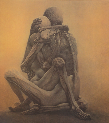 Zdzislaw Beksinski Abrazar reproduccione de cuadro