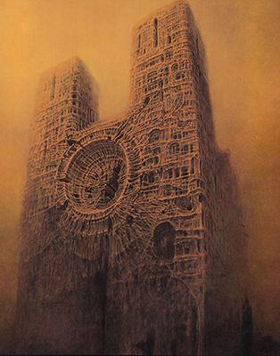 Zdzislaw Beksinski Catedral reproduccione de cuadro