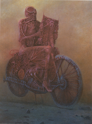 Zdzislaw Beksinski Jinete de motos reproduccione de cuadro