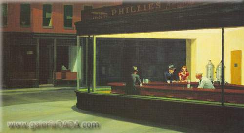 Edward Hopper Démangeaisons d'oiseaux (Nighthawks) reproduction-de-tableau