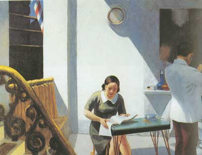 Edward Hopper Le salon de coiffure reproduction-de-tableau