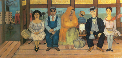 Frida Kahlo Le bus reproduction-de-tableau