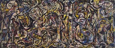 Jackson Pollock Il y en avait sept sur huit reproduction-de-tableau