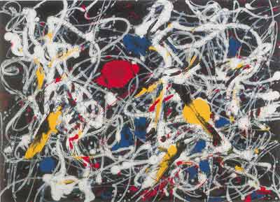 Jackson Pollock Numéro 15, 1948: Rouge, Gray, Blanc, Jaune reproduction-de-tableau