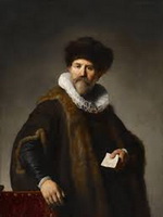 Rembrandt oil portrait