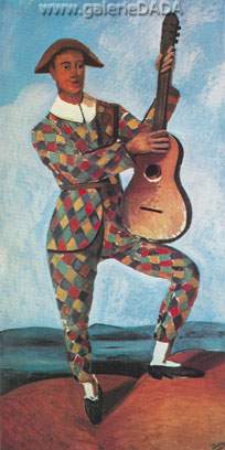 Harlequin with Guitar