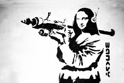 Mona Lisa with Bazooka