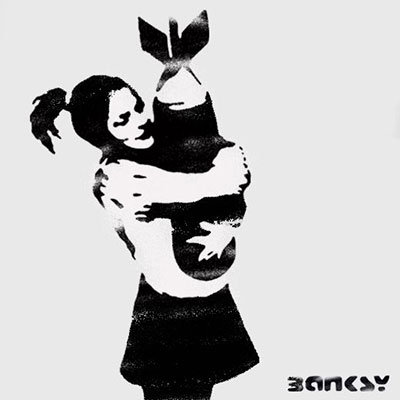  Banksy, Bomb Hugger Fine Art Reproduction Oil Painting