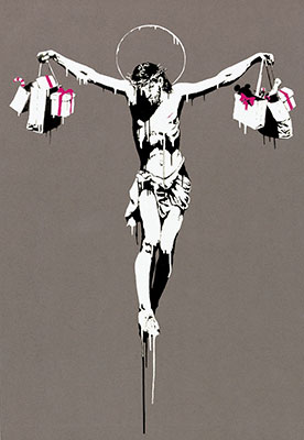  Banksy, Consumer Jesus Fine Art Reproduction Oil Painting