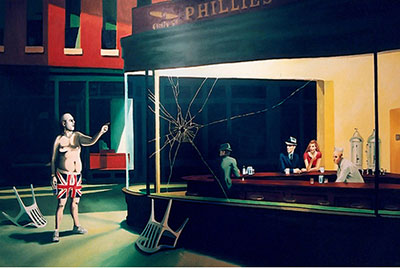  Banksy, Nighthawks Fine Art Reproduction Oil Painting