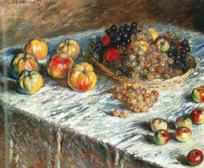 Still Life: Apples and Grapes