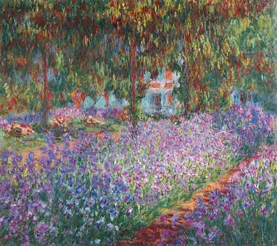 Claude Monet, Monets Garden, the Irises Fine Art Reproduction Oil Painting