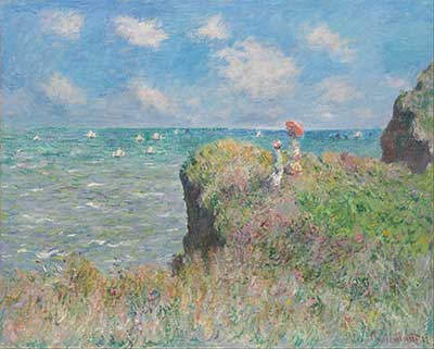 Claude Monet, The Cliff Walk Fine Art Reproduction Oil Painting