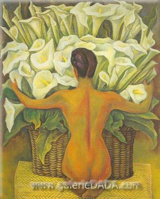 Nude with Calla Lilies