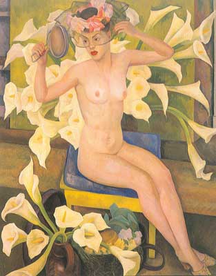 Nude with Flowers