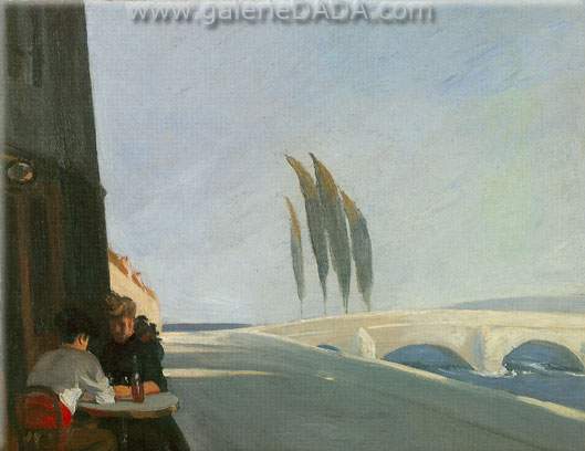 Edward Hopper, Le Bistro Fine Art Reproduction Oil Painting