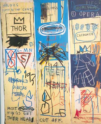 Jean-Michel Basquiat, Charles the First (3 panels) Fine Art Reproduction Oil Painting