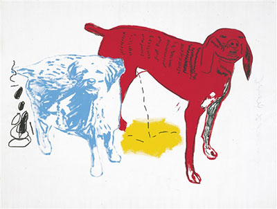 Jean-Michel Basquiat, Untitled (Two Dogs) Fine Art Reproduction Oil Painting